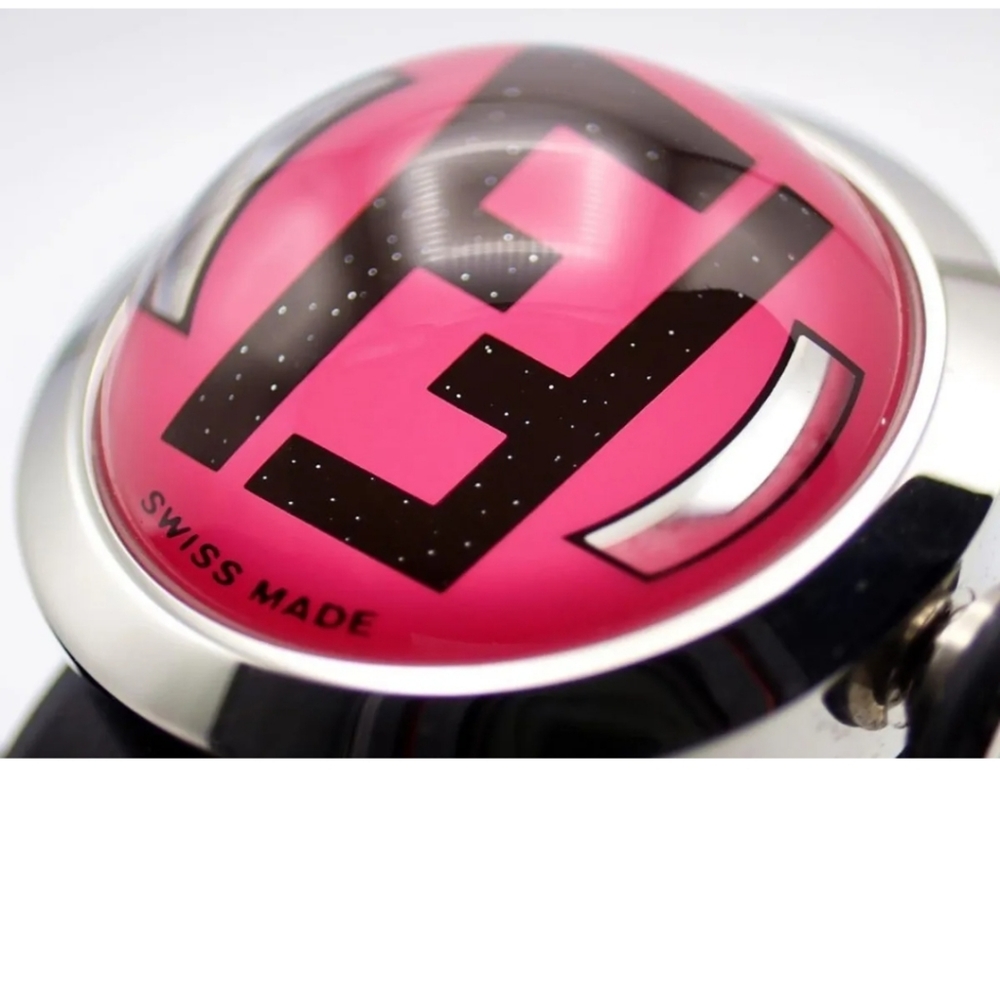 SALE💯Authentic Fendi Bussola Bubble Pink Quartz Watch - Picture 2 of 3